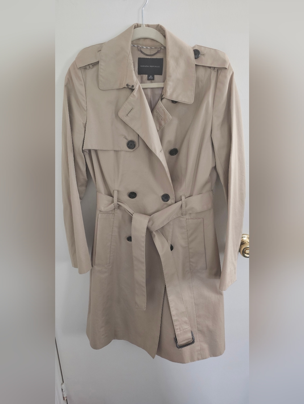 Banana Republic Beige Double-Breasted Trench Coat